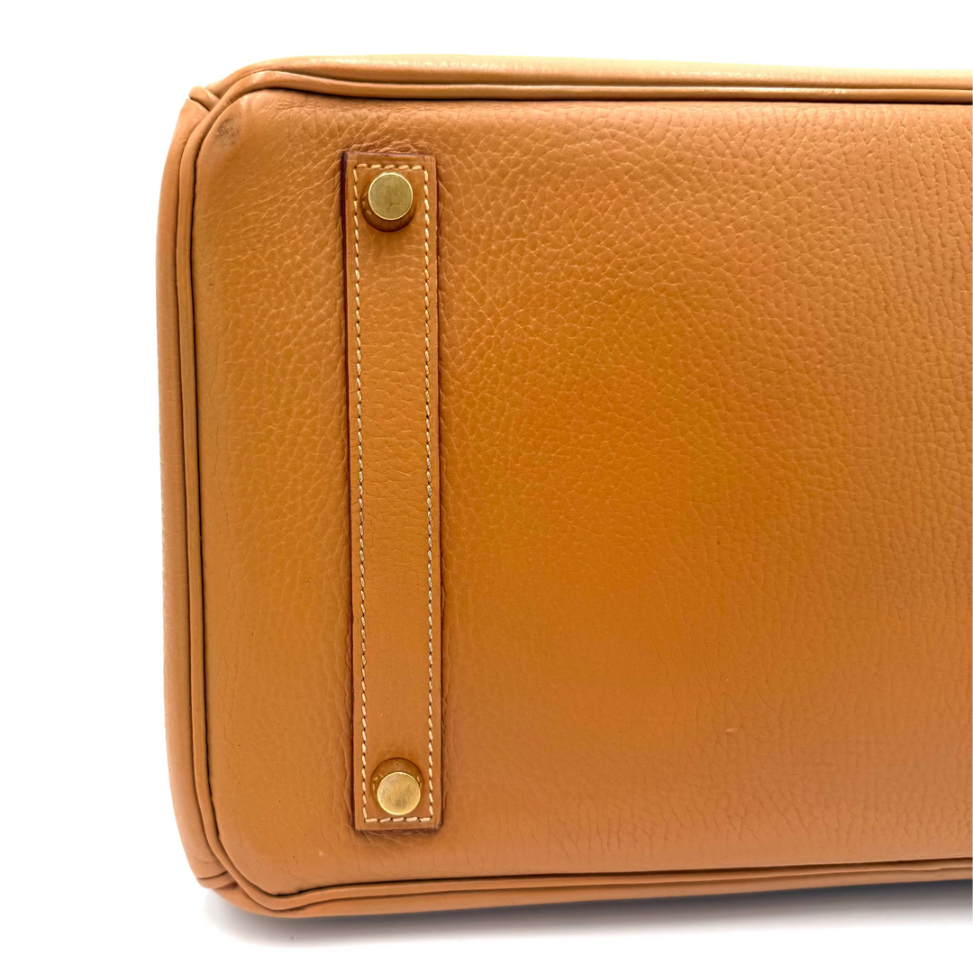 Birkin 35 Gold Clemence Leather with Gold Hardware