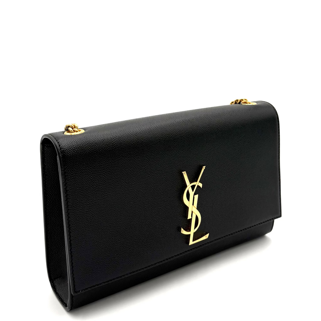 Kate Medium Grain de Poudre Embossed Leather Shoulder Bag