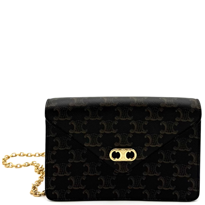 Triomphe Canvas Maillon Wallet on Chain