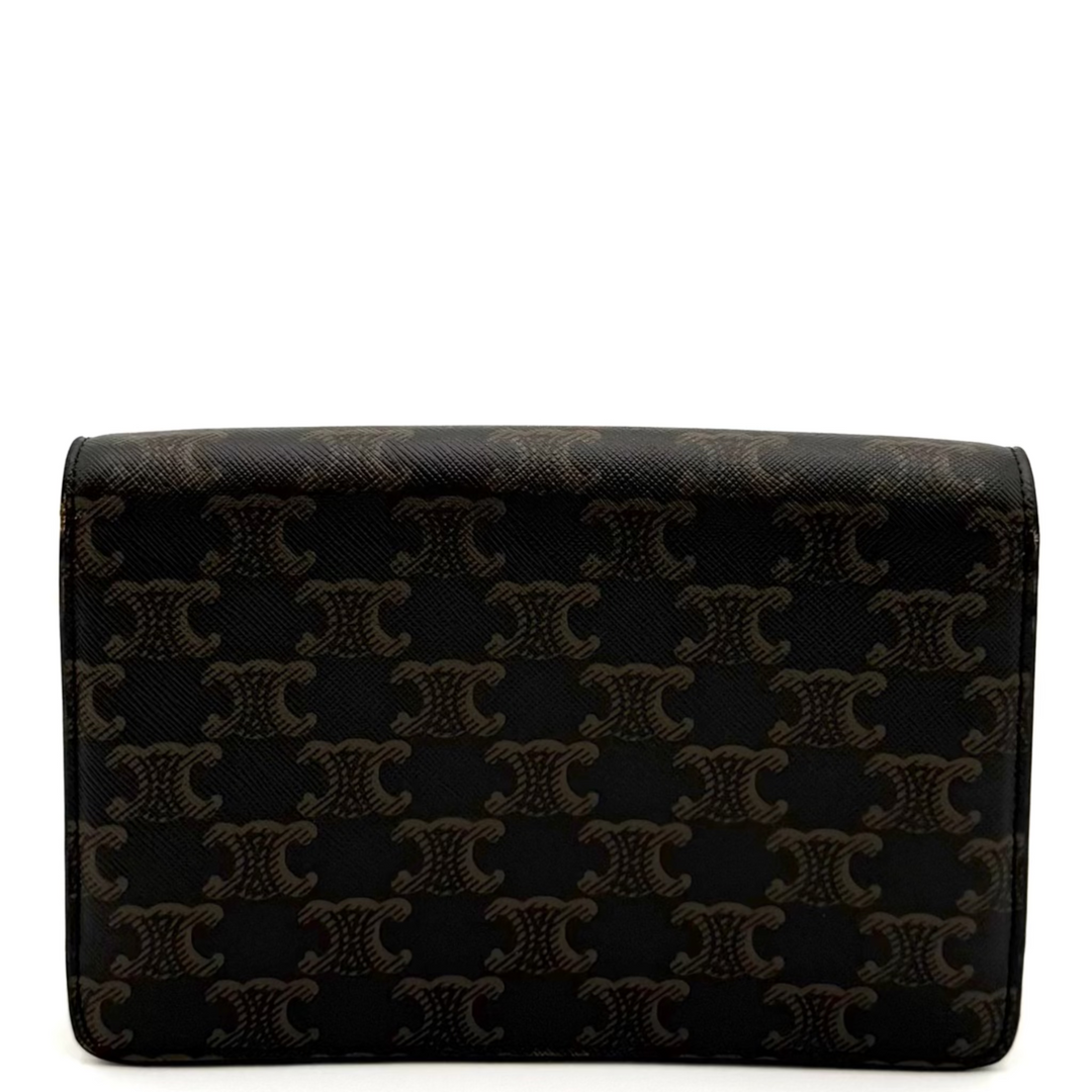 Triomphe Canvas Maillon Wallet on Chain