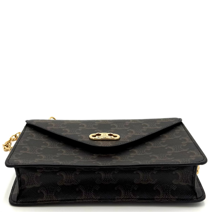 Triomphe Canvas Maillon Wallet on Chain