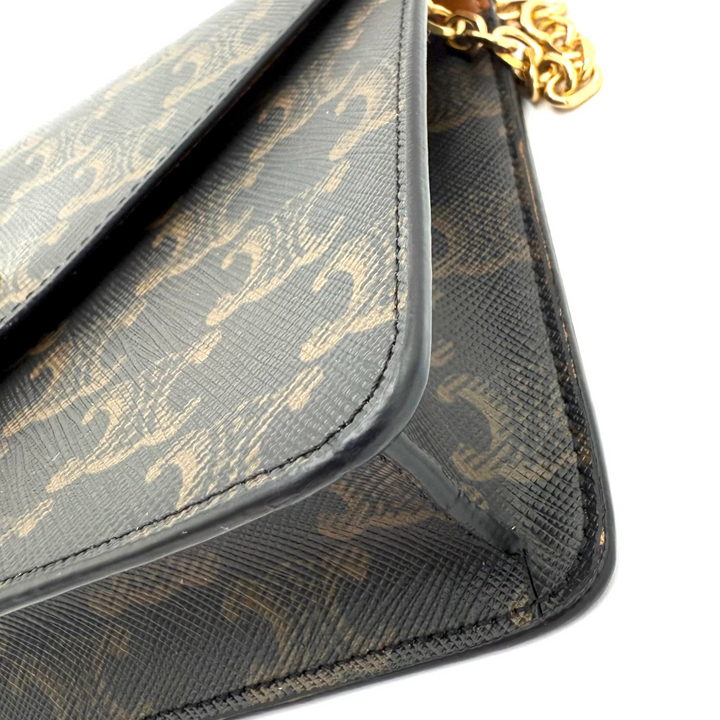 Triomphe Canvas Maillon Wallet on Chain