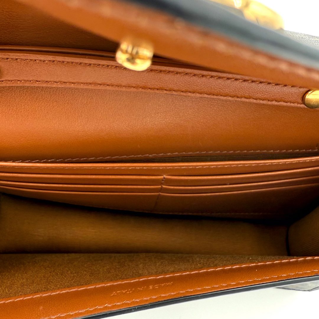 Triomphe Canvas Maillon Wallet on Chain