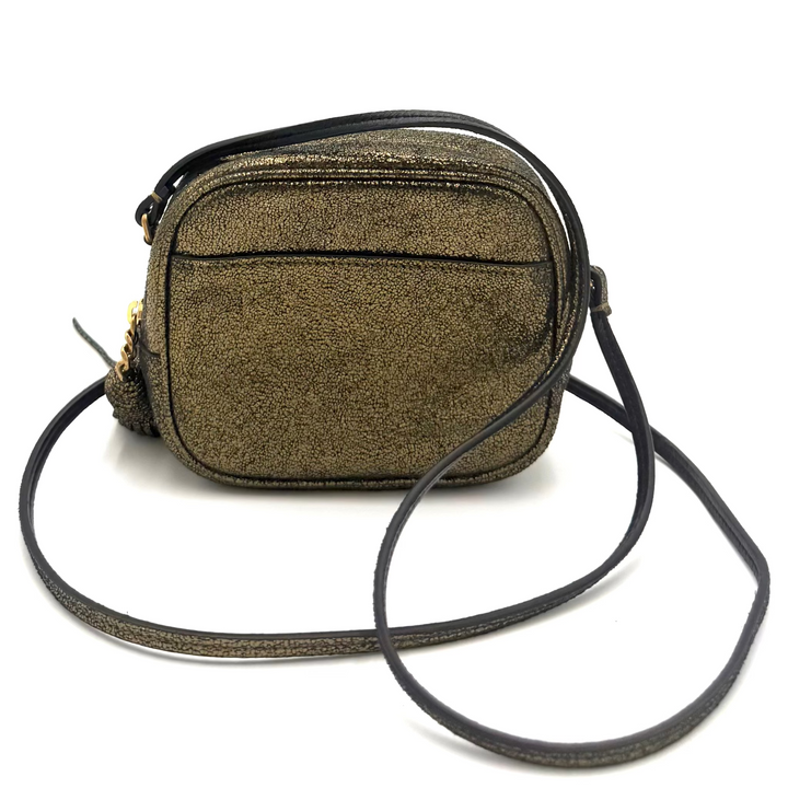 Classic Monogram Blogger Lamé Leather Bag