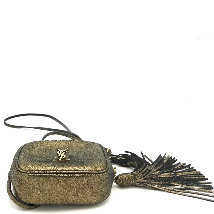 Classic Monogram Blogger Lamé Leather Bag
