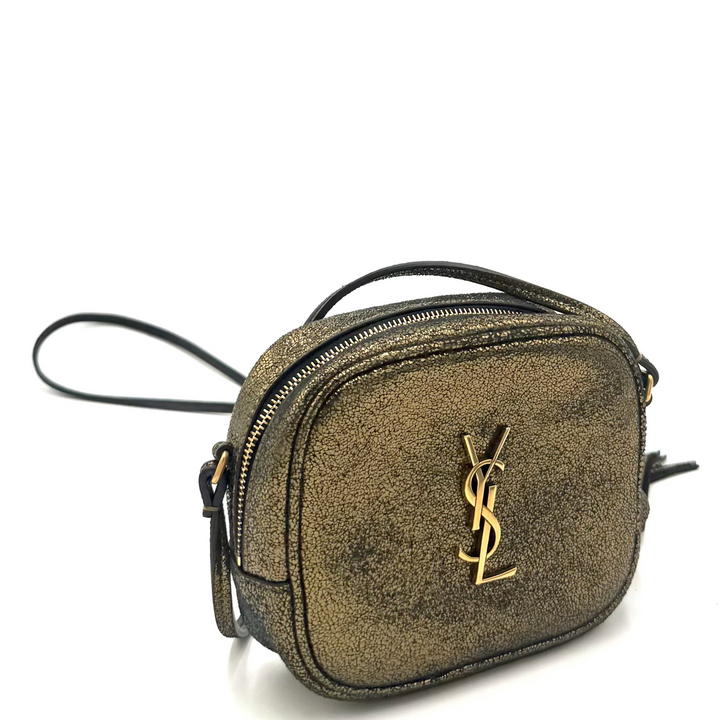 Classic Monogram Blogger Lamé Leather Bag