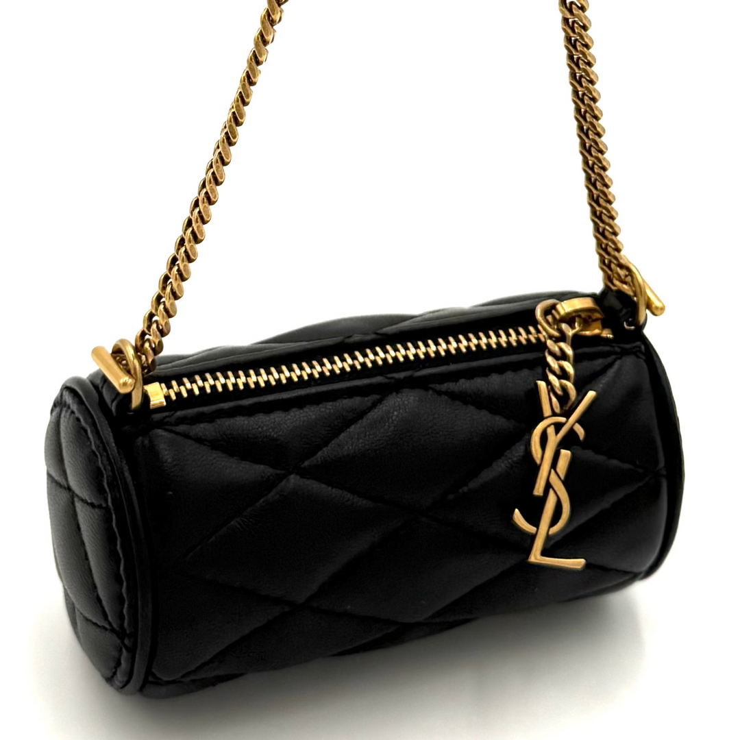 Micro Sade Quilted Leather Tube Bag