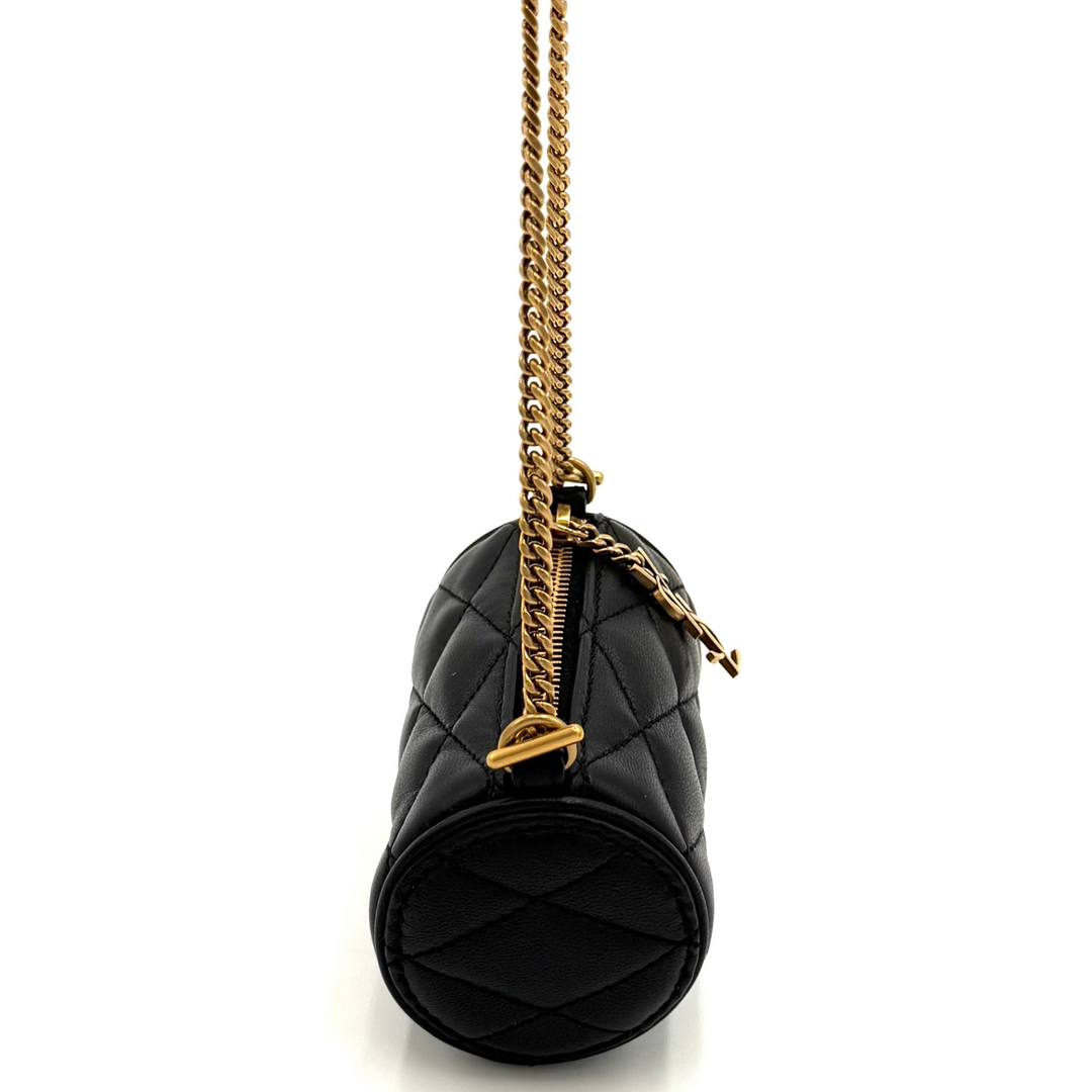 Micro Sade Quilted Leather Tube Bag