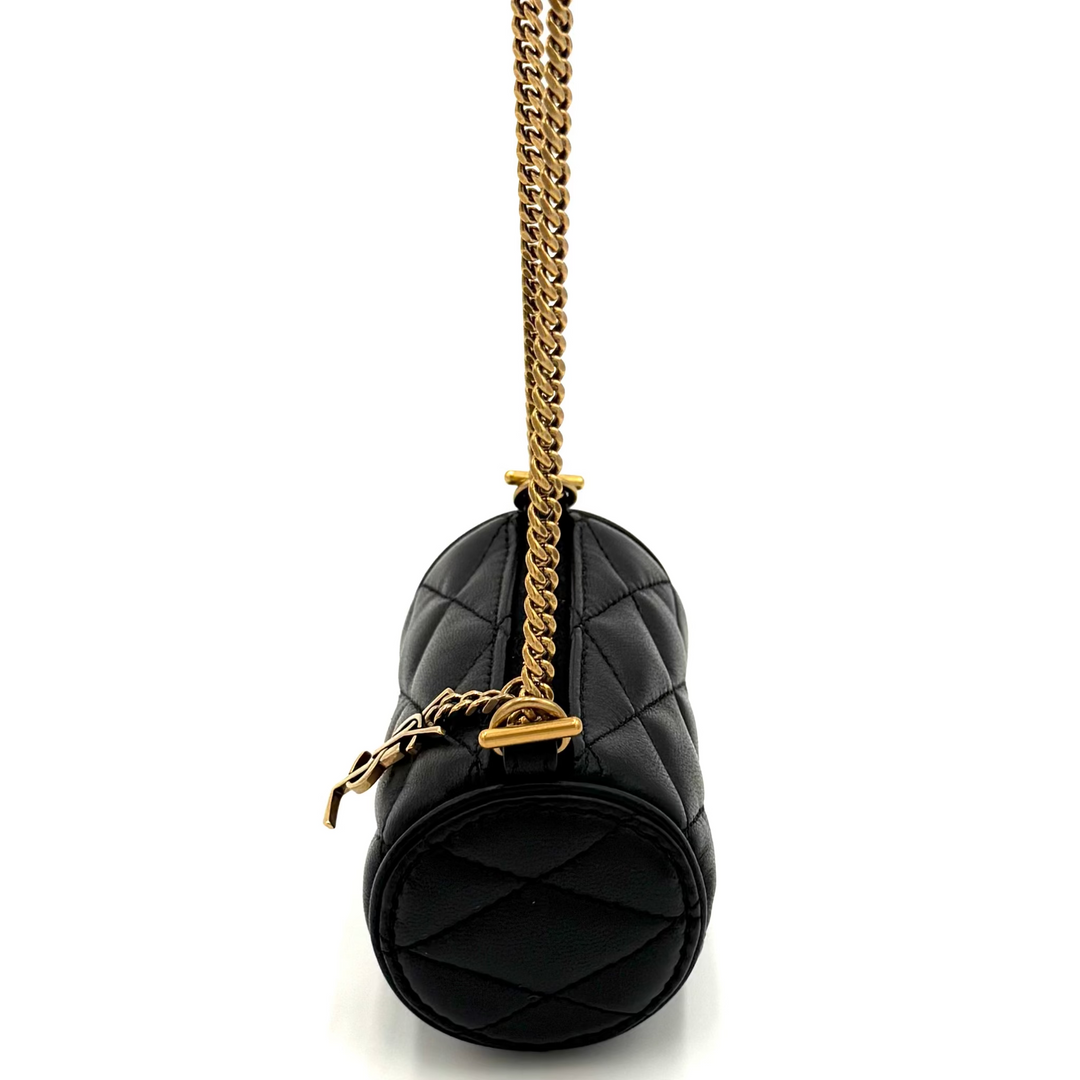 Micro Sade Quilted Leather Tube Bag