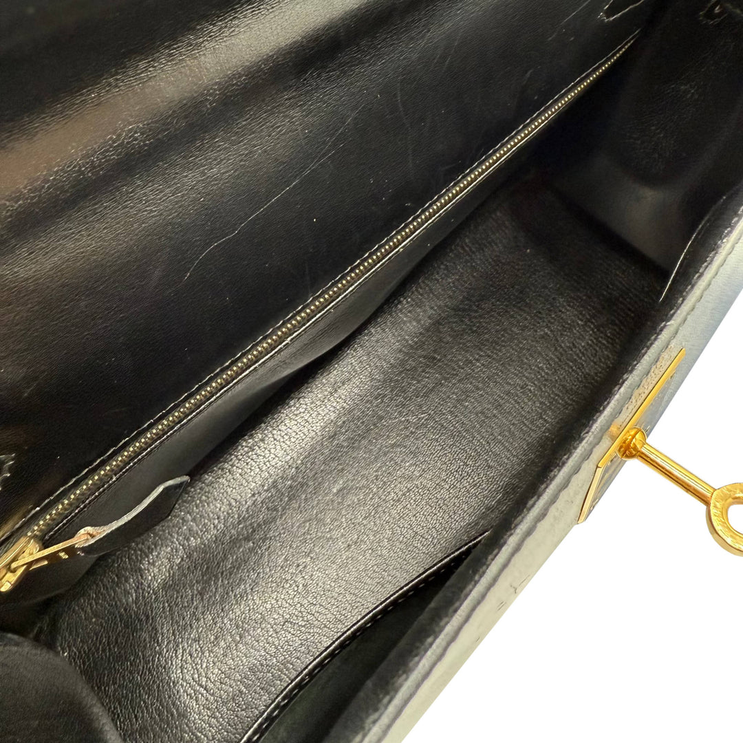 Kelly 32 Black Sellier 1999 Bag