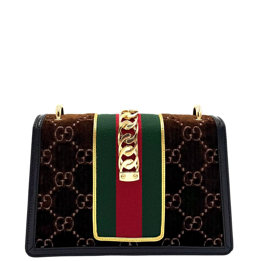 Sylvie Velvet Shoulder Bag