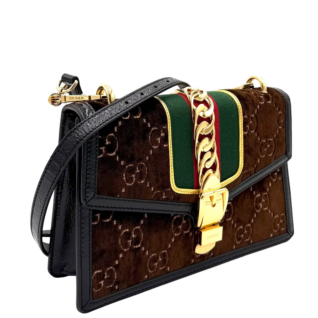 Sylvie Velvet Shoulder Bag