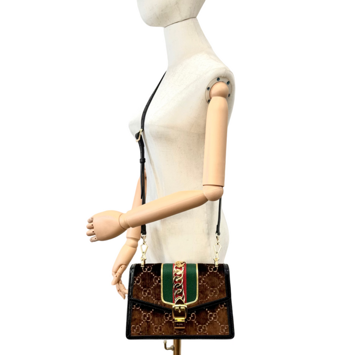 Sylvie Velvet Shoulder Bag