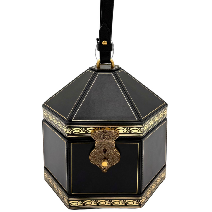 Leather Mini Geometric Clutch