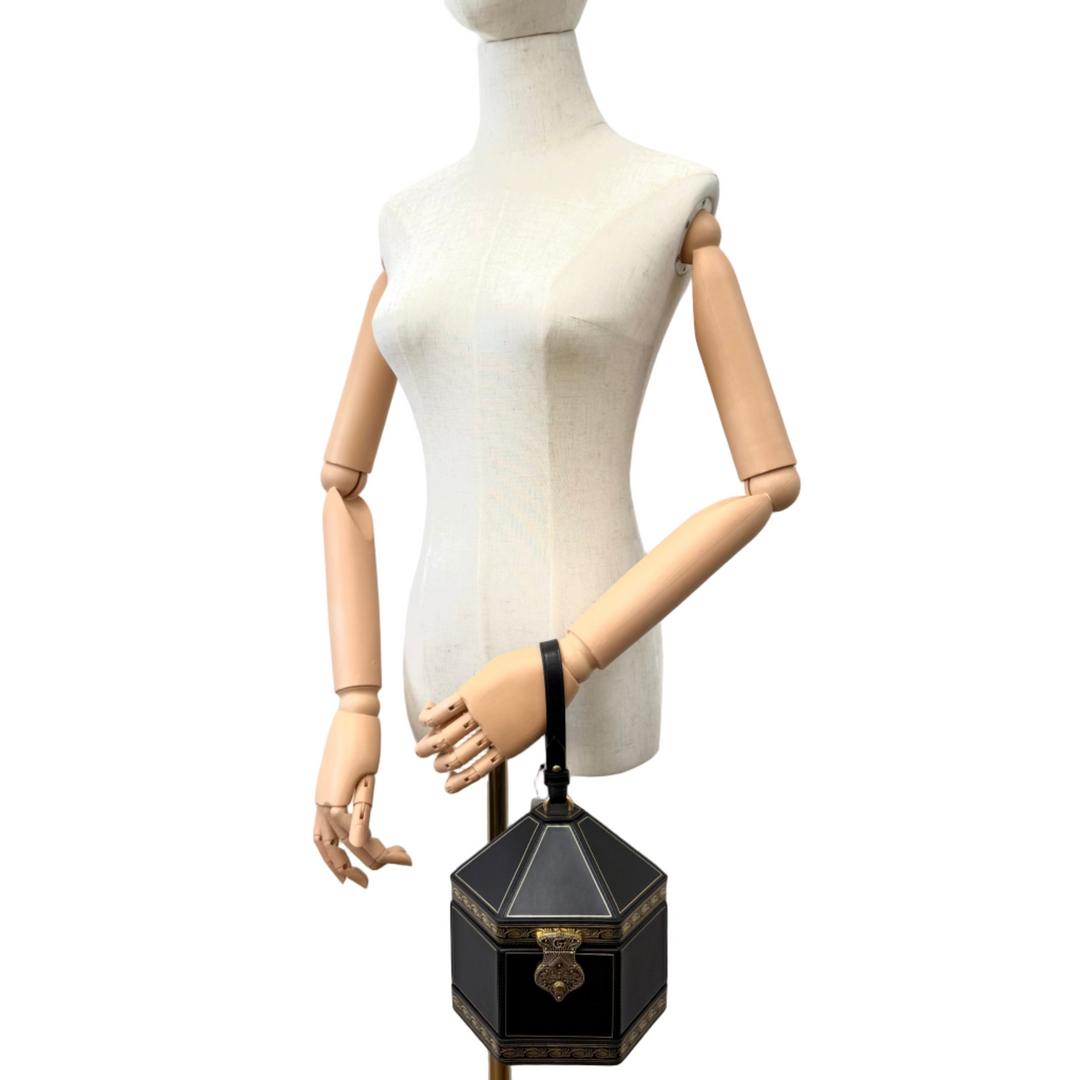 Leather Mini Geometric Clutch