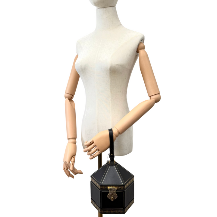 Leather Mini Geometric Clutch