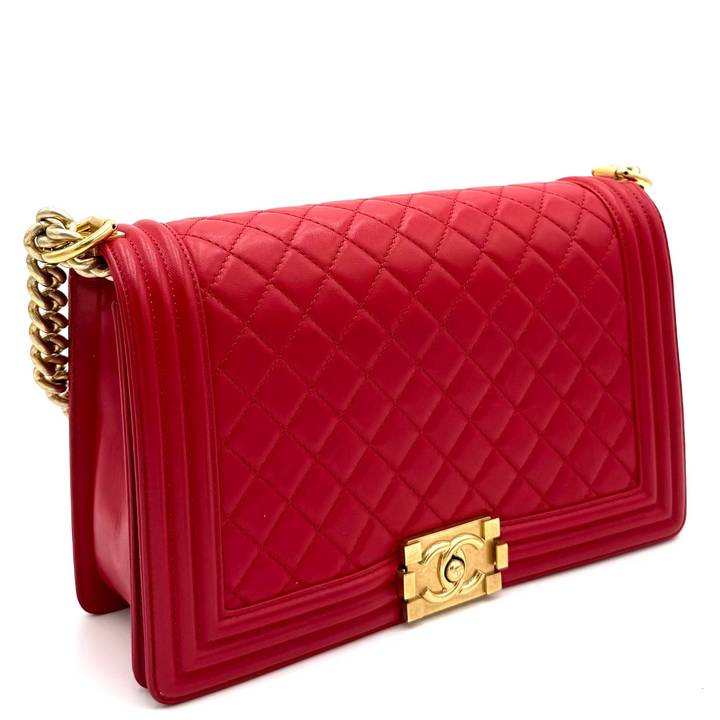 Boy New Medium Lambskin Leather Bag