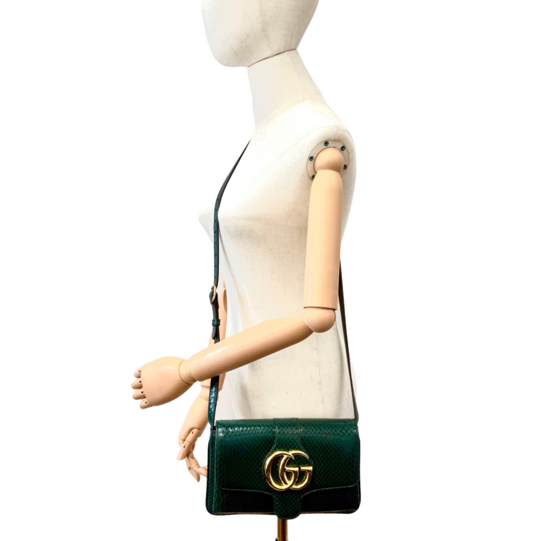Green Python Shoulder Bag