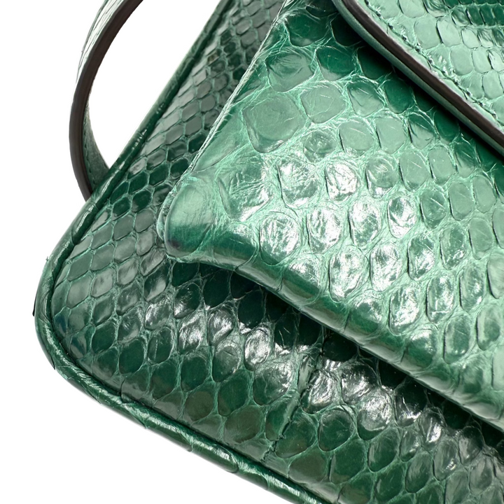 Green Python Shoulder Bag