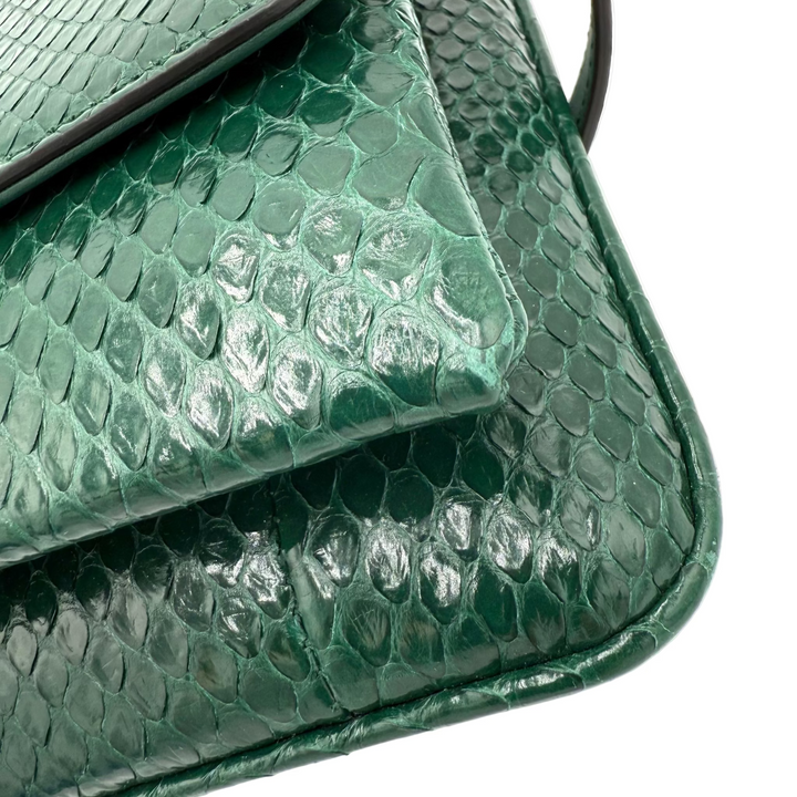 Green Python Shoulder Bag