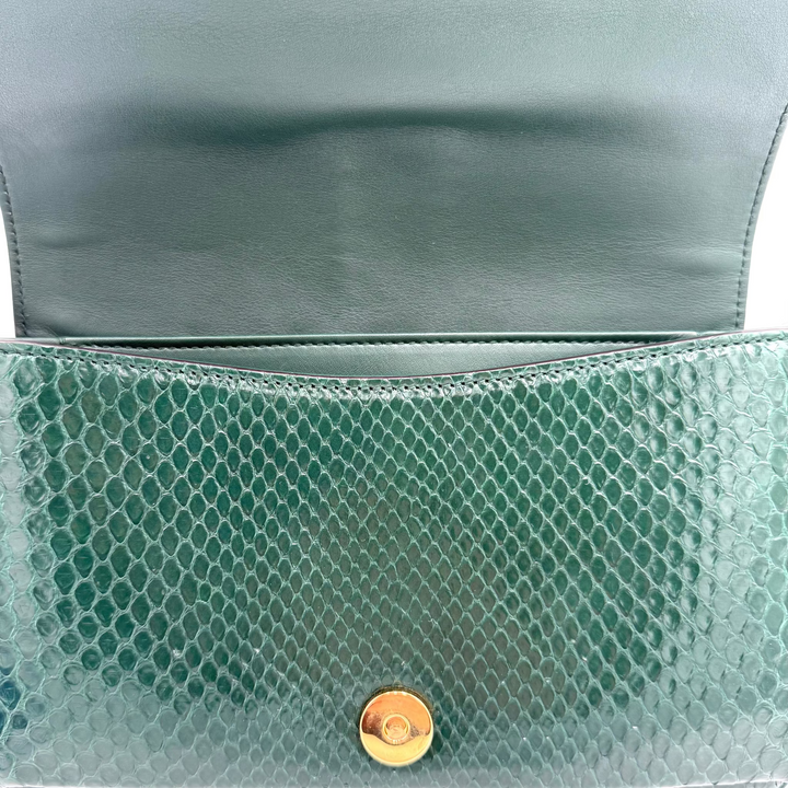 Green Python Shoulder Bag