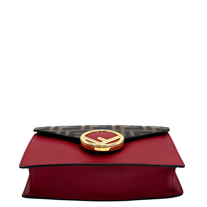 Zucca Embossed & Red Leather Convertible Belt Bag