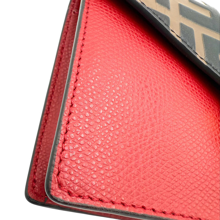 Zucca Embossed & Red Leather Convertible Belt Bag