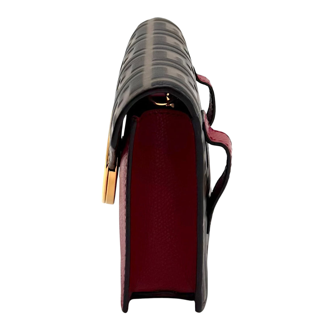 Zucca Embossed & Red Leather Convertible Belt Bag