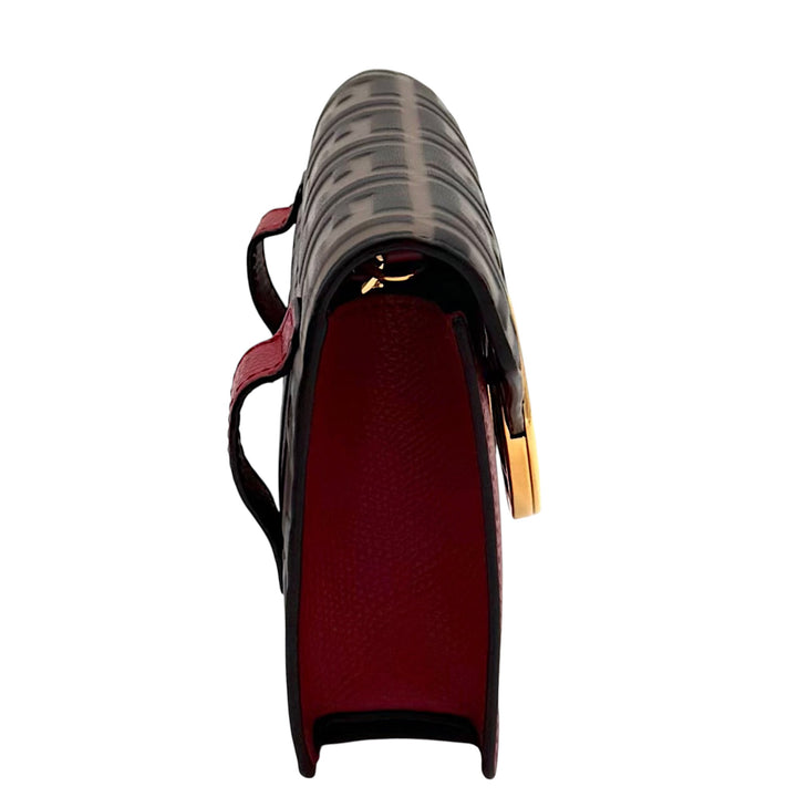 Zucca Embossed & Red Leather Convertible Belt Bag