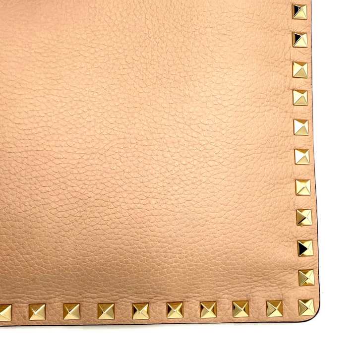 Rockstud Large Leather Clutch Bag