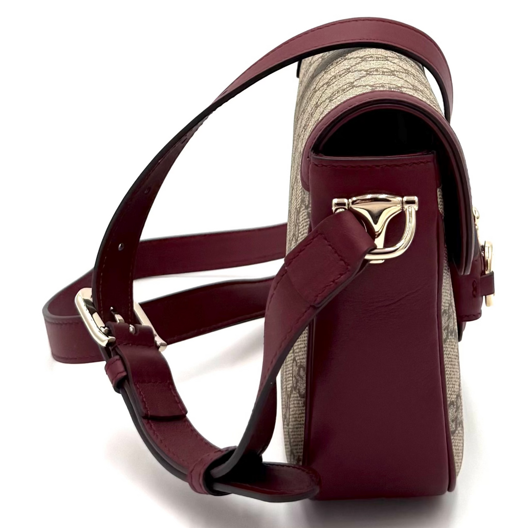 Monogram & Leather 1955 Horsebit Shoulder Bag