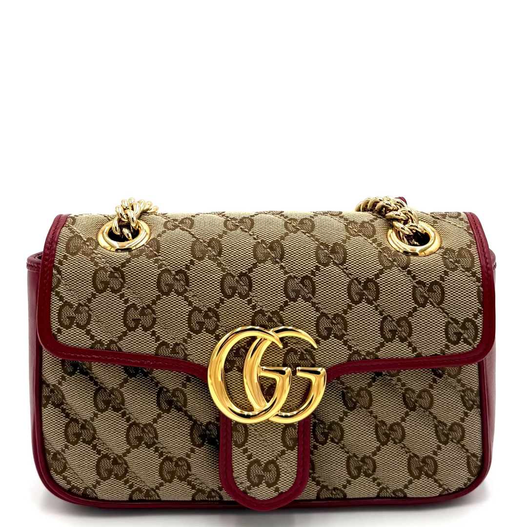 GG Marmont Diagonal Quilted Flap Bag