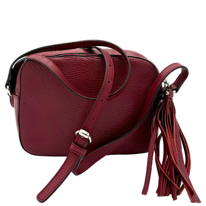 Soho Disco Small Studded Pebbled Calfskin Bag