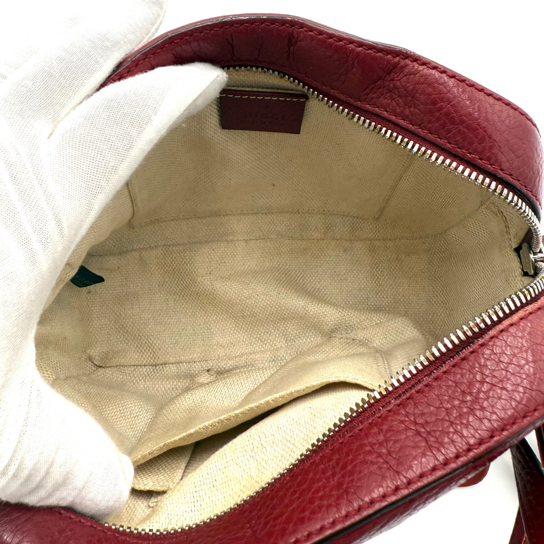 Soho Disco Small Studded Pebbled Calfskin Bag