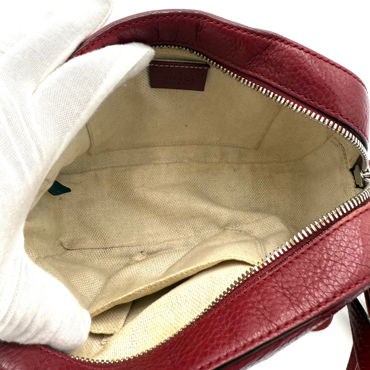 Soho Disco Small Studded Pebbled Calfskin Bag