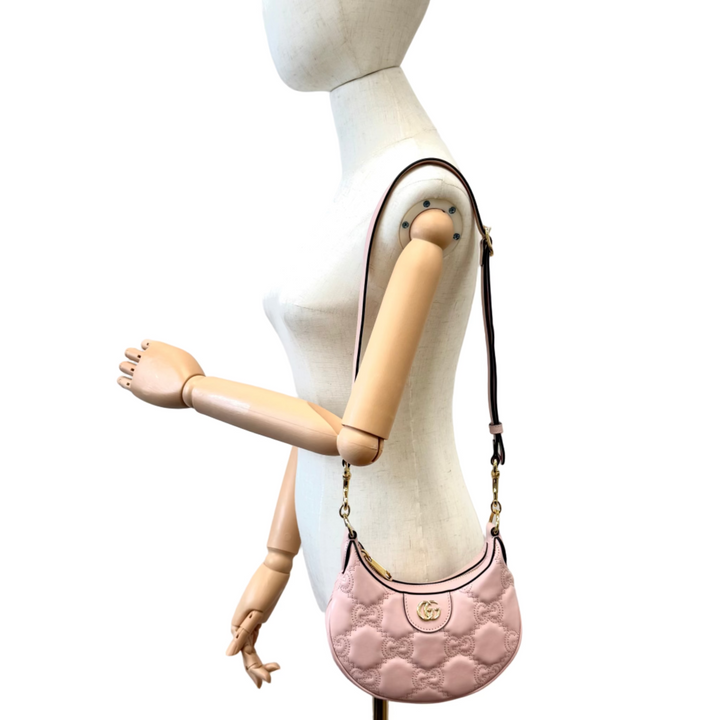 GG Matelasse Small Shoulder Bag in Pink