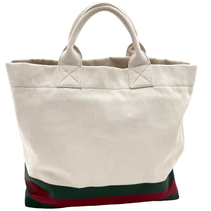 Embossed Detail Canvas Tote Bag