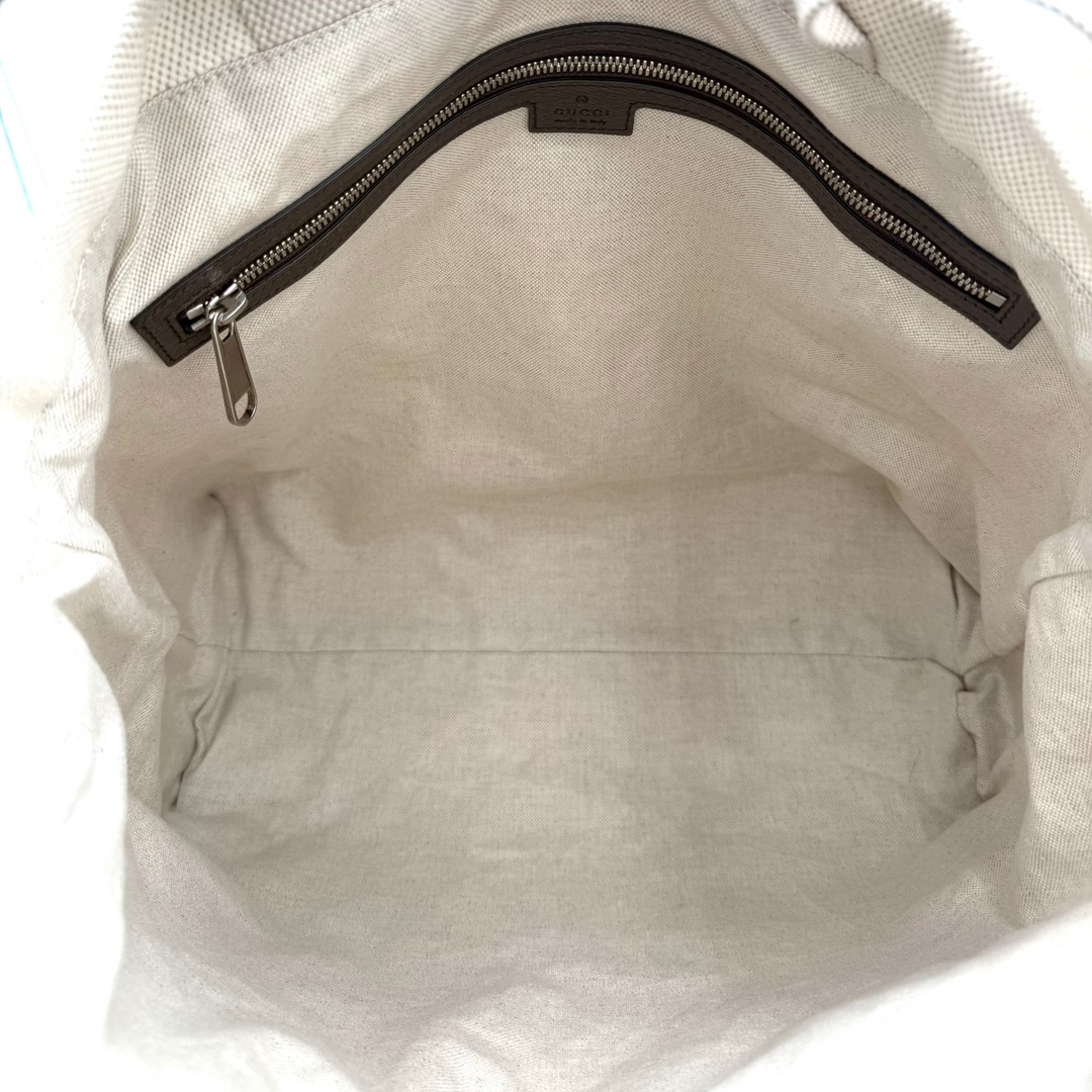 Embossed Detail Canvas Tote Bag