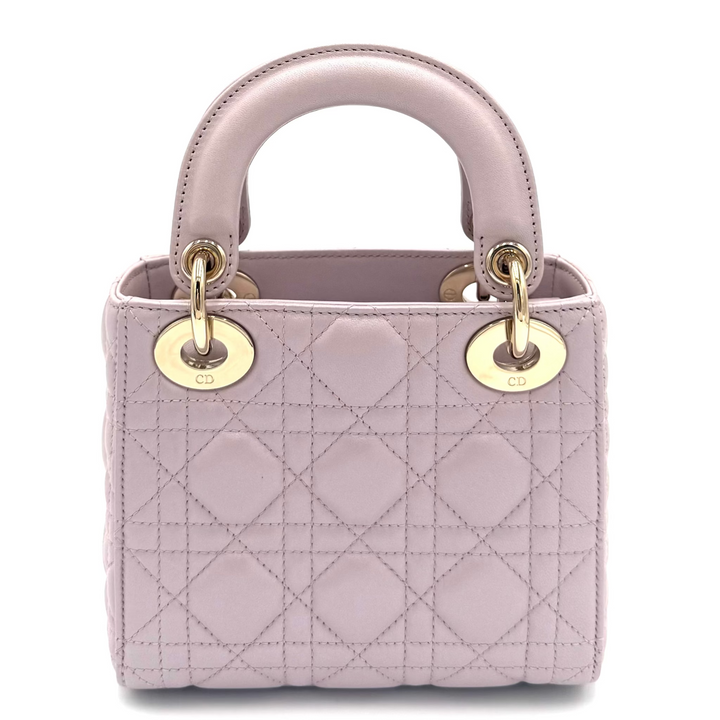 Lady Dior Mini Cannage Quilted Leather Bag