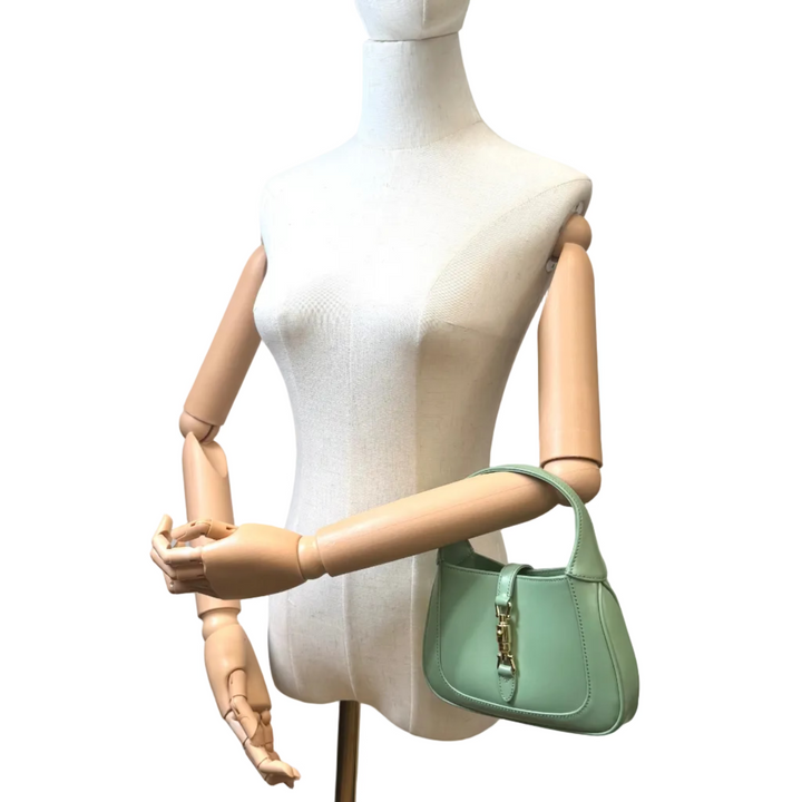 Jackie 1961 Lux Green Soil Grass Mini Leather Bag