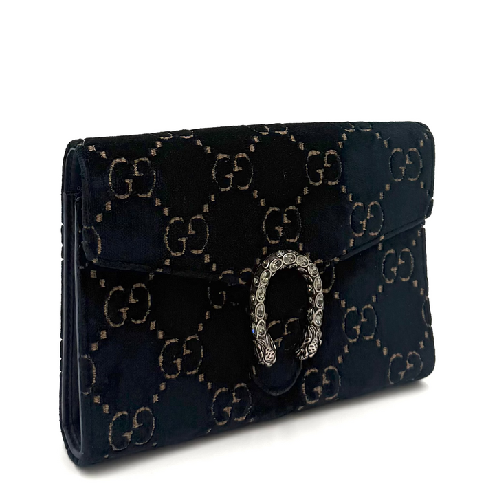 Dionysus Crystal Super Mini Velvet Bag