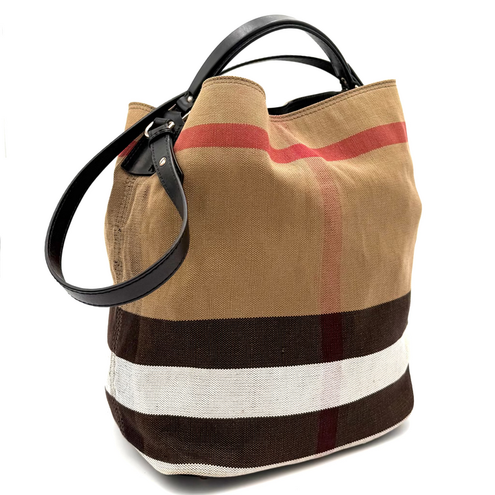 Ashby Medium Check Hobo Bucket Bag