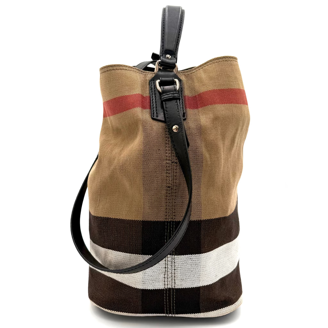 Ashby Medium Check Hobo Bucket Bag