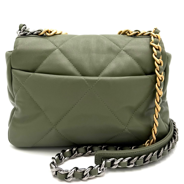 19 Medium Lambskin Leather Handbag