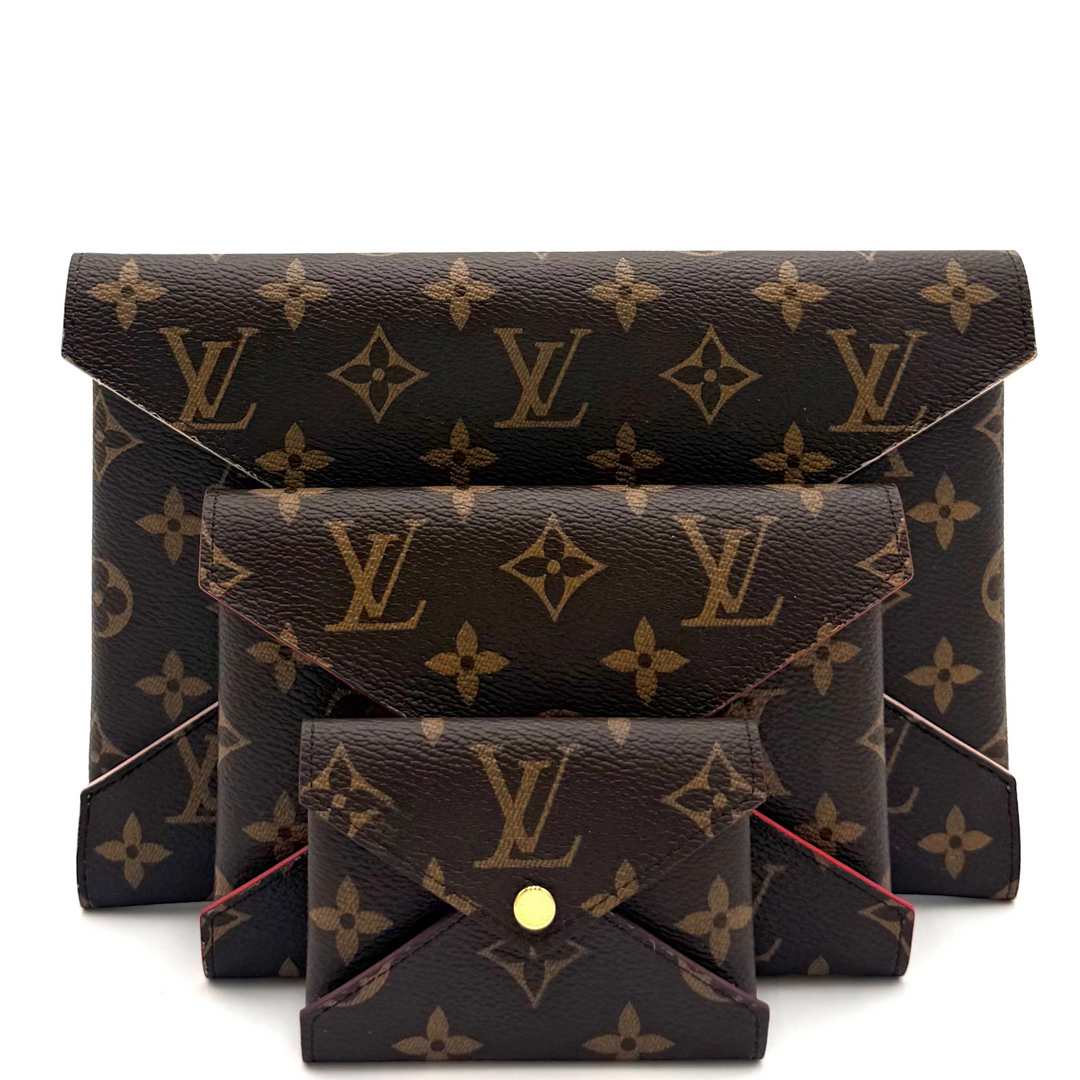 Kirigami Monogram Canvas Pochette Set