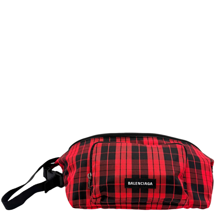 Plaid Print Large Belt Bag