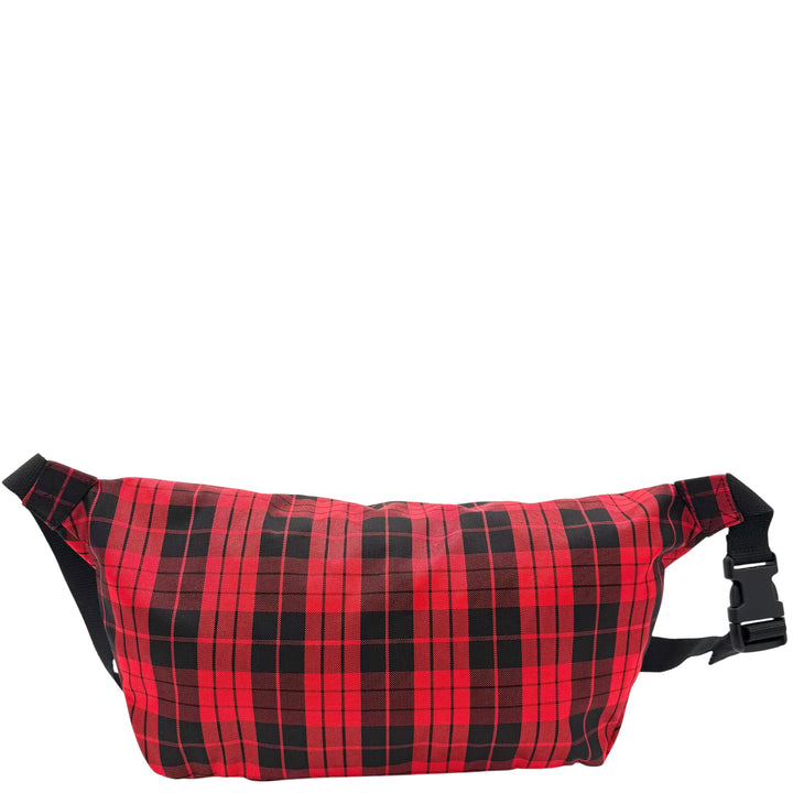 Plaid Print Large Belt Bag