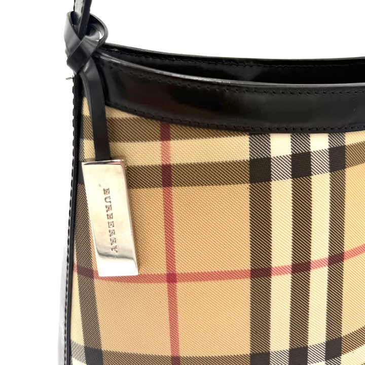 Burberry Nova Check Canvas Shoulder Bag