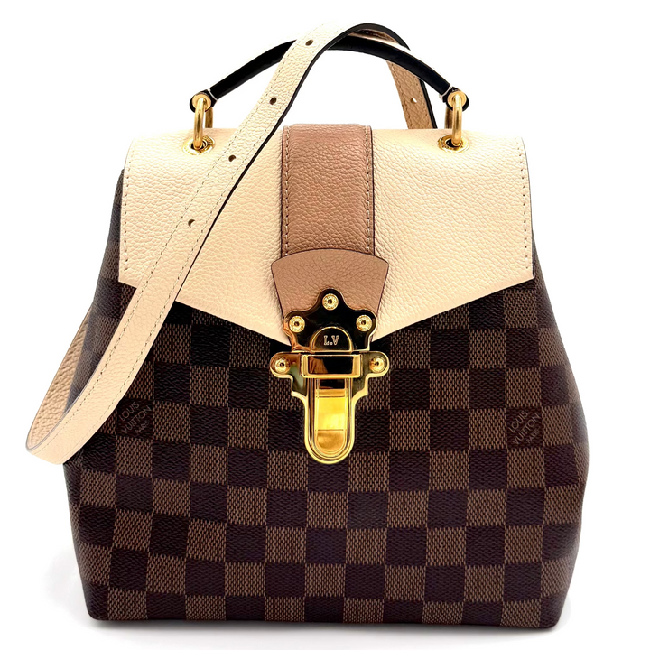 Clapton Damier Ebene Canvas Backpack Bag