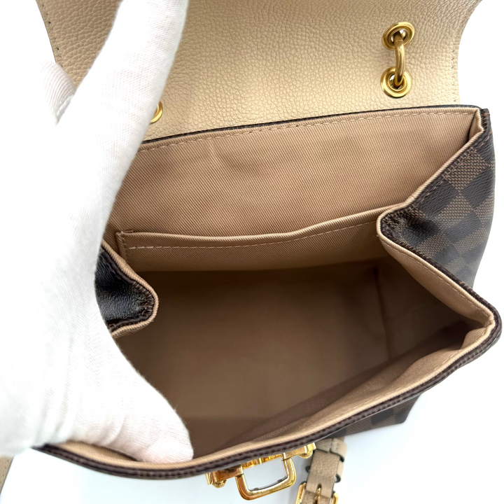 Clapton Damier Ebene Canvas Backpack Bag